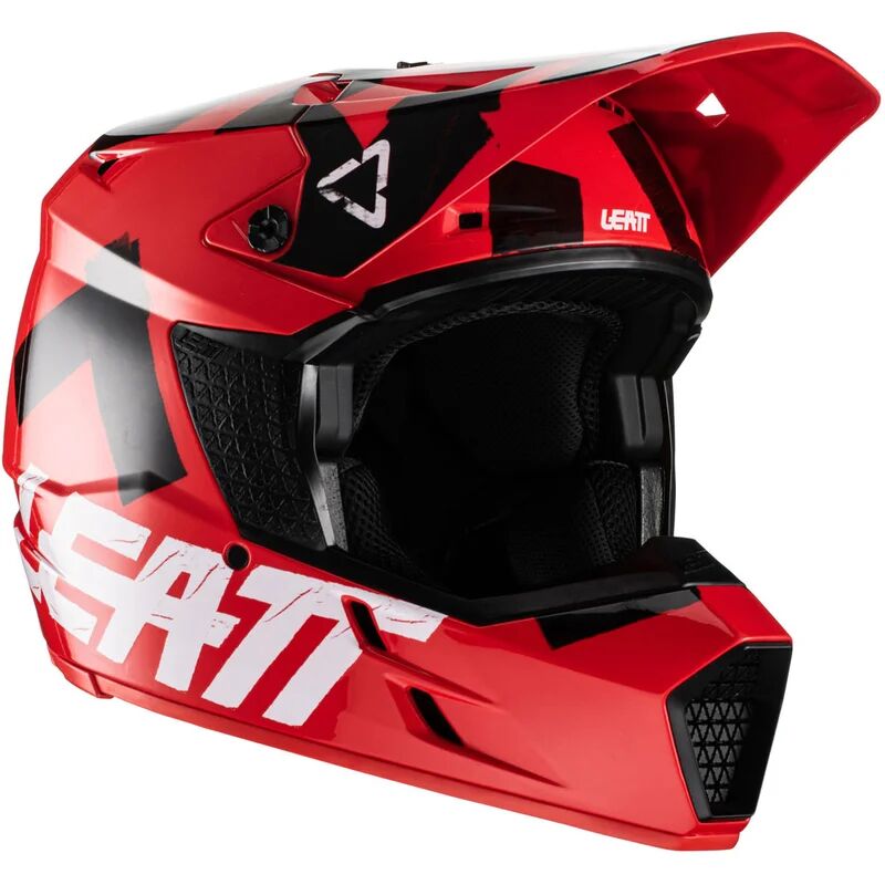 leatt - casco moto 3.5 rosso nero,rosso s