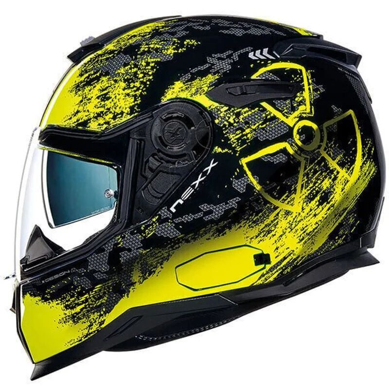 nexx - casco sx.100 toxic nero / neon giallo nero,giallo xl