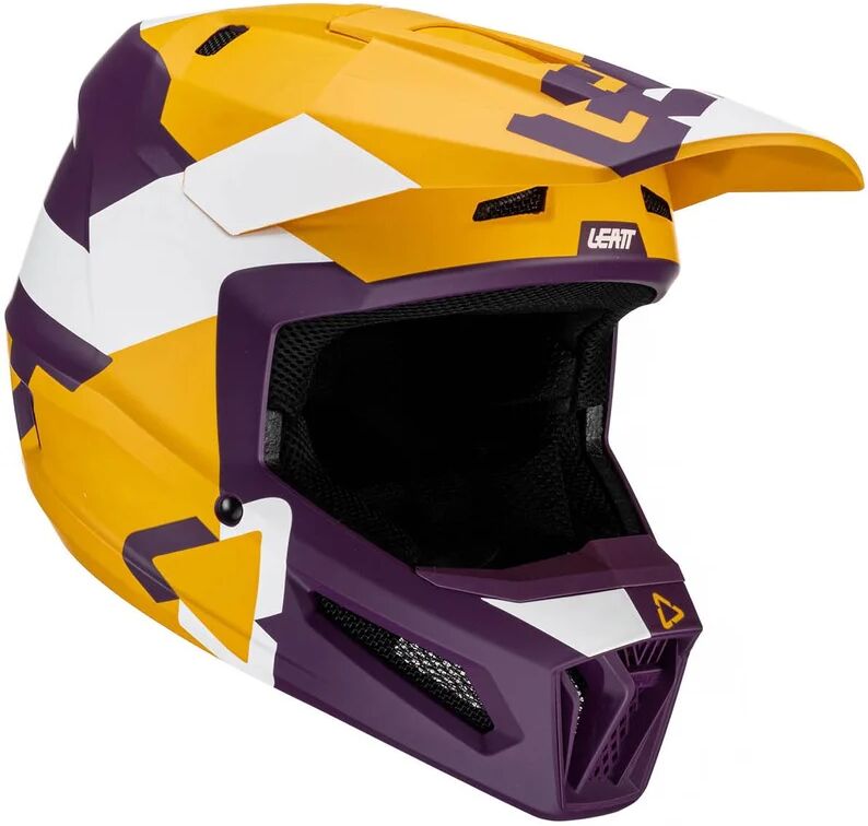 leatt - casco moto 2.5 indigo giallo,viola,bianco l