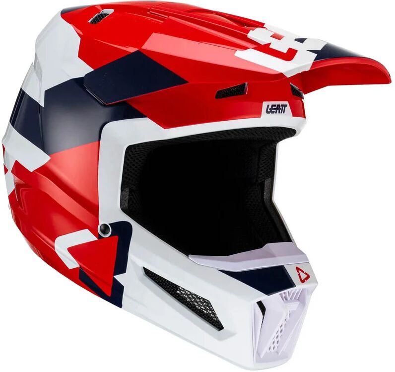 leatt - casco moto 2.5 royal rosso,blu,bianco s