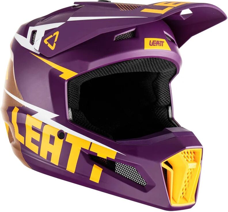 leatt - casco moto 3.5 junior indigo giallo,viola l