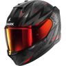 SHARK - Casco D-Skwal 3 Blast-R Mat Nero / Anthracite / Rosso Nero,Rosso S