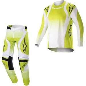 ALPINESTARS - Equipaggiamento completo Pack Alpinestars Racer Push Junior Giallo Fluo / Bianco Nero,Giallo,Bianco UNICA