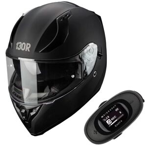 130R - Casco + interfono Pack Izumi V2 Nero Matt + Easy+ Nero UNICA