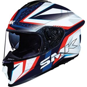 SMK - Casco Titan Slick Blue GL153 Rosso,Blu,Bianco XXL