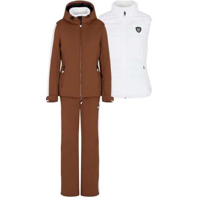 Emporio Armani COMPLETO KITZBUHEL SOFTSHELL TRIS DONNA Bianco, Marrone XS Emporio Armani COMPLETO KITZBUHEL SOFTSHELL TRIS DONNA Bianco, Marrone XS