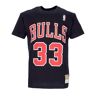 Mitchell & Ness T-SHIRT NBA NAME NUMBER PIPPEN 33 BULLS BLK M