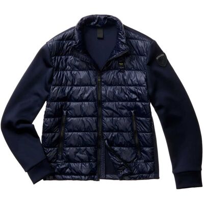 Blauer GIACCA BIMATERIALE NYLON SCUBA HEBRON Blu S Blauer GIACCA BIMATERIALE NYLON SCUBA HEBRON Blu S
