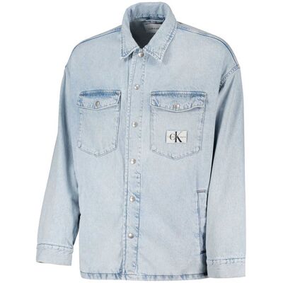 Calvin Klein GIACCA OVERSHIRT IN DENIM Azzurro M Calvin Klein GIACCA OVERSHIRT IN DENIM Azzurro M