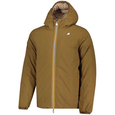 K-way PIUMINO CON CAPPUCCIO JACK STRETCH THERMO DOUBLE Beige, Marrone S K-way PIUMINO CON CAPPUCCIO JACK STRETCH THERMO DOUBLE Beige, Marrone S
