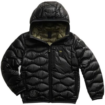 Blauer PIUMINO CON CAPPUCCIO BRINTON ONDINA BAMBINO Nero 10A Blauer PIUMINO CON CAPPUCCIO BRINTON ONDINA BAMBINO Nero 10A
