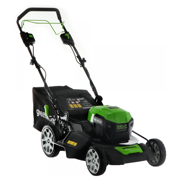 greenworks gd48lm51sp - tagliaerba a batteria 48v - senza batteria e caricabatteria