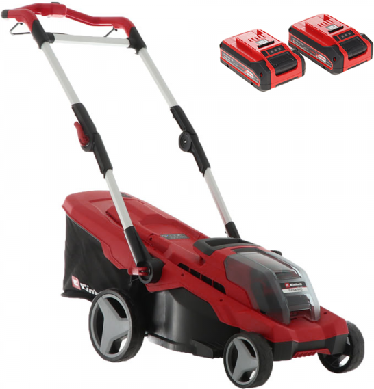 einhell rasarro 36/36 - tagliaerba a batteria - 2x18v/3ah - taglio 36 cm