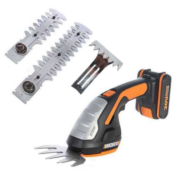 worx wg801e - forbice tagliaerba a batteria 4 in 1- tagliasiepi - 20v 2ah