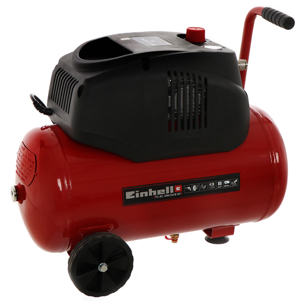 Einhell TC-AC 200/24/8 OF - Compressore aria elettrico carrellato - Motore 1.5 HP - 24 lt