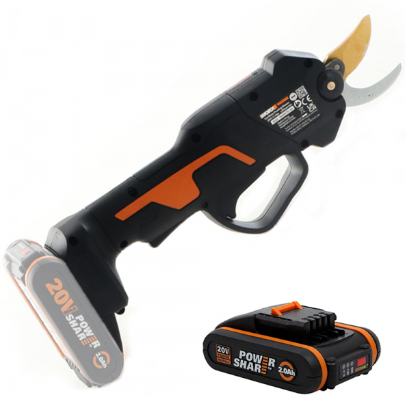 worx nitro wg330e 20v - forbice elettrica da potatura - 20 v 2ah