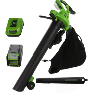 Greenworks GD40BVII - Soffiatore e aspirapolvere a batteria - 40V/4Ah Greenworks GD40BVII - Soffiatore e aspirapolvere a batteria - 40V/4Ah