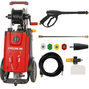 GeoTech Cyclone 180 - Idropulitrice con lancia professionale + spurgatubi - 180 bar - 480 l/h GeoTech Cyclone 180 - Idropulitrice con lancia professionale + spurgatubi - 180 bar - 480 l/h