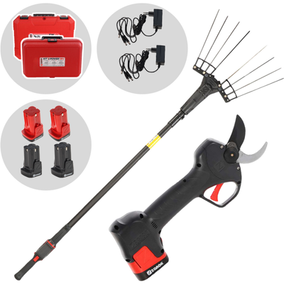 Zanon Kit Olive Light 1 - Abbacchiatore e forbice a batteria - Asta telescopica 170 - 250 cm - 4 x 14,4V 2,5Ah - Diametro di taglio 35mm Zanon Kit Olive Light 1 - Abbacchiatore e forbice a batteria - Asta telescopica 170 - 250 cm - 4 x 14,4V 2,5Ah - Diametro di taglio 35mm