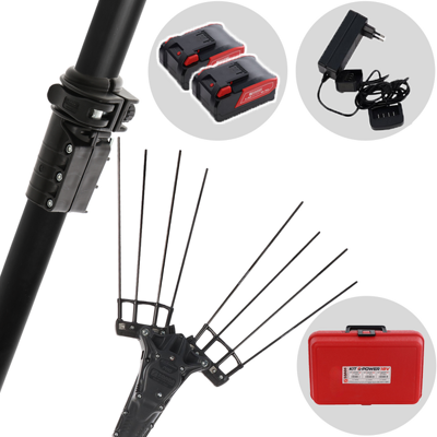 Zanon Karbonium X PRO AL-300 - Abbacchiatore elettrico con batterie 2x 18V 10Ah - Asta telescopica 220/350 cm Zanon Karbonium X PRO AL-300 - Abbacchiatore elettrico con batterie 2x 18V 10Ah - Asta telescopica 220/350 cm