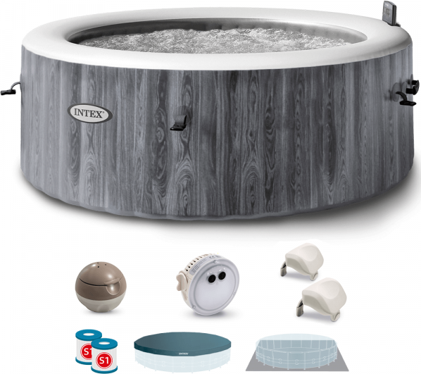 piscina idromassaggio spa intex rotonda greywood deluxe 28442ex