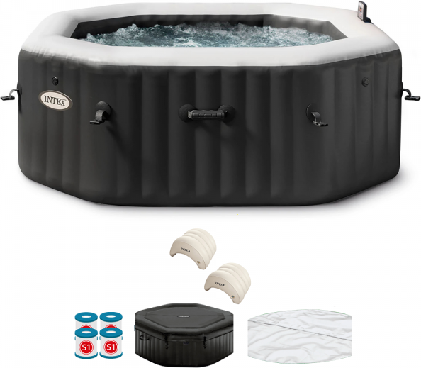 piscina idromassaggio spa intex ottagonale jet & bubble deluxe 28458ex