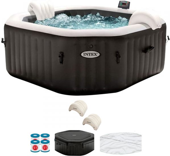 piscina idromassaggio spa intex ottagonale jet & bubble deluxe 28462ex