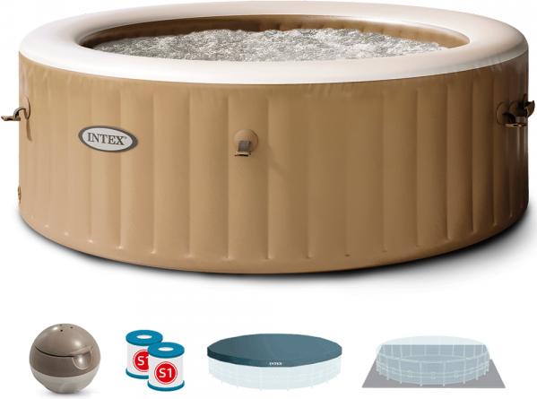 piscina idromassaggio spa intex rotonda bubble massage 28412ex