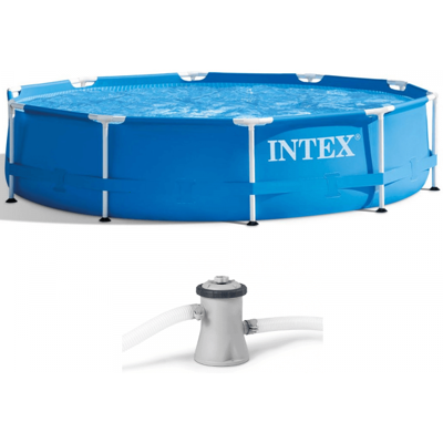 Intex Metal Frame 28202NP - Ø305x76 cm - Piscina Rotonda + Pompa filtro 30 W Intex Metal Frame 28202NP - Ø305x76 cm - Piscina Rotonda + Pompa filtro 30 W