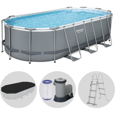 Bestway Power Steel 56710 - 549x274x122 cm - Piscina Ovale Bestway Power Steel 56710 - 549x274x122 cm - Piscina Ovale