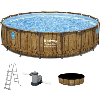 Bestway Power Steel Swim Vista 56977 - Ø549x122 cm - Piscina Rotonda Bestway Power Steel Swim Vista 56977 - Ø549x122 cm - Piscina Rotonda
