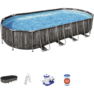 Bestway Power Steel 561ES - 732x366x122 cm - Piscina Ovale Bestway Power Steel 561ES - 732x366x122 cm - Piscina Ovale