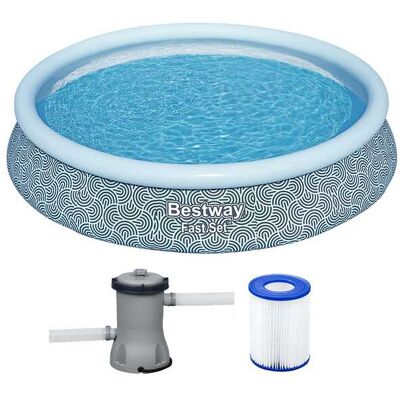 Bestway Fast Set 57313 - Ø457x84 cm - Piscina gonfiabile + Pompa filtro 29 W Bestway Fast Set 57313 - Ø457x84 cm - Piscina gonfiabile + Pompa filtro 29 W