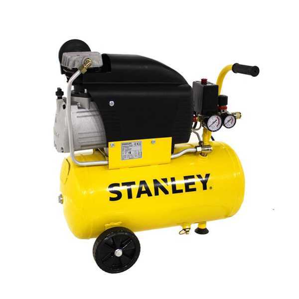 stanley d210/8/24 - compressore aria elettrico carrellato - motore 2 hp - 24 lt