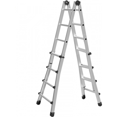 Marchetti Nero - Scala Telescopica in Alluminio 8+8 - Professionale Multiuso Marchetti Nero - Scala Telescopica in Alluminio 8+8 - Professionale Multiuso