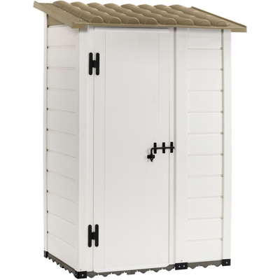 Garofalo Tuscany 100 - Casetta da giardino - Con porta decentrata - 122.5x82.5x201 cm Garofalo Tuscany 100 - Casetta da giardino - Con porta decentrata - 122.5x82.5x201 cm