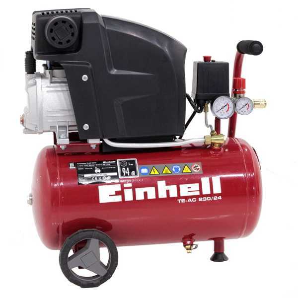 einhell te-ac 230/24 - compressore aria elettrico carrellato - motore 2 hp - 24 lt