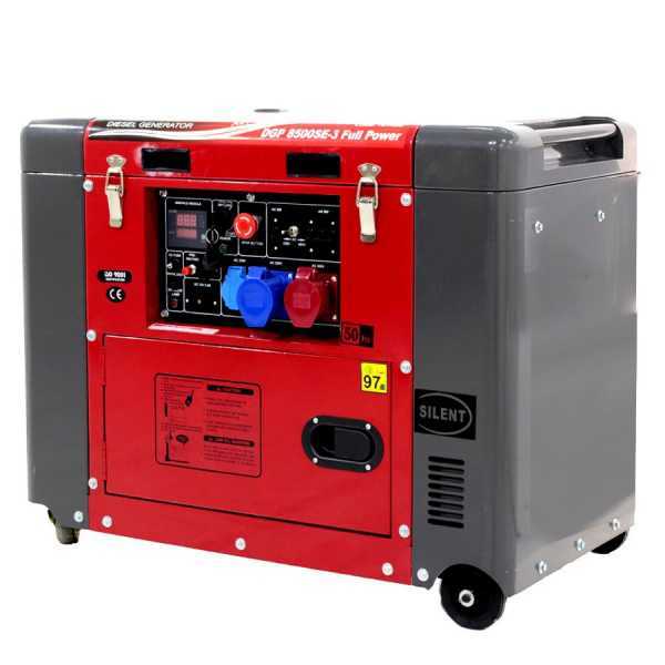 geotech-pro geotech pro dgp8500se-3 - generatore di corrente diesel silenziato carrellato con avr 6.0 kw - continua 5.5 kw full-power