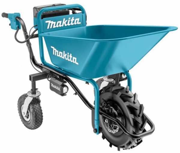 carriola elettrica a ruote makita dcu180 con vasca - senza batteria e caricabatteria