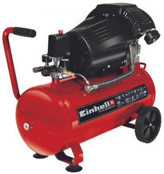 einhell tc-ac 420/50/10 - compressore aria elettrico carrellato - motore 3 hp - 50 lt aria compressa