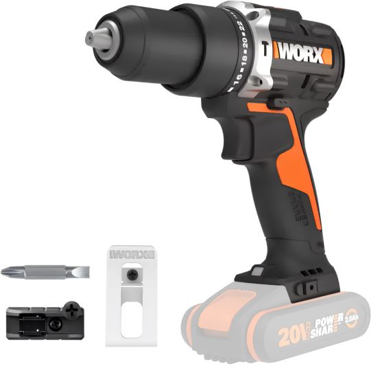 worx nitro wx352.9 - trapano avvitatore a percussione a batteria - senza batteria e caricabatteria