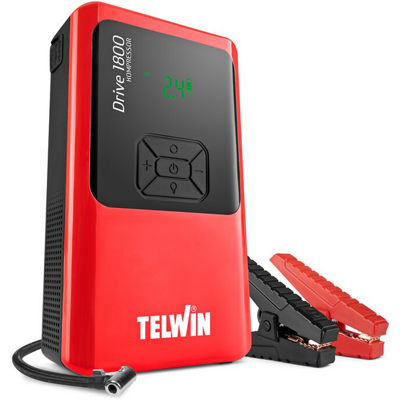 Telwin Drive 1800 Kompressor - Avviatore e compressore portatile multifunzione - Power Bank Telwin Drive 1800 Kompressor - Avviatore e compressore portatile multifunzione - Power Bank
