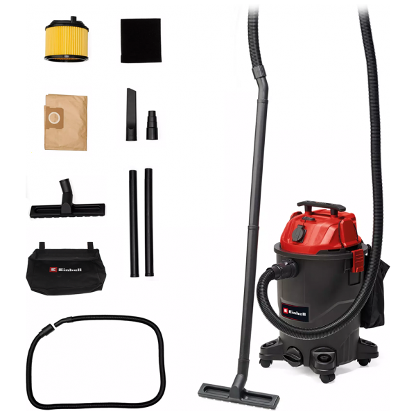 Einhell TC-VC 1930 A - Aspirapolvere aspiraliquidi - Fusto 30L - 1500W