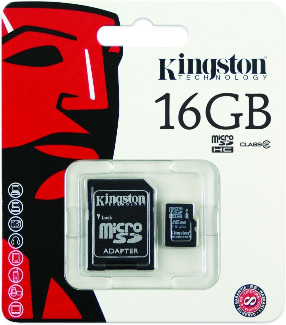 kingstone micro sd 16gb 10-black one size