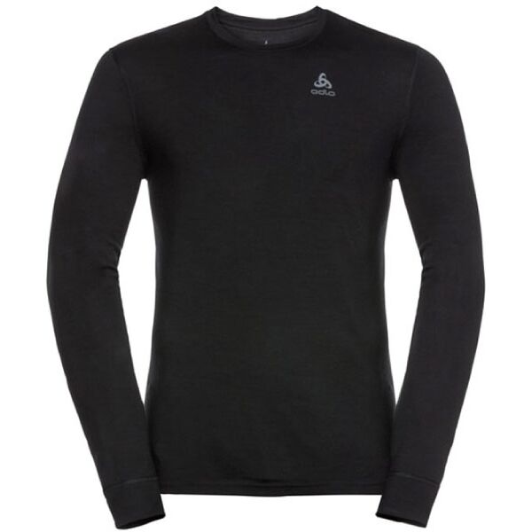 odlo natural 100 merino warm suw top crew neck ls black nos s