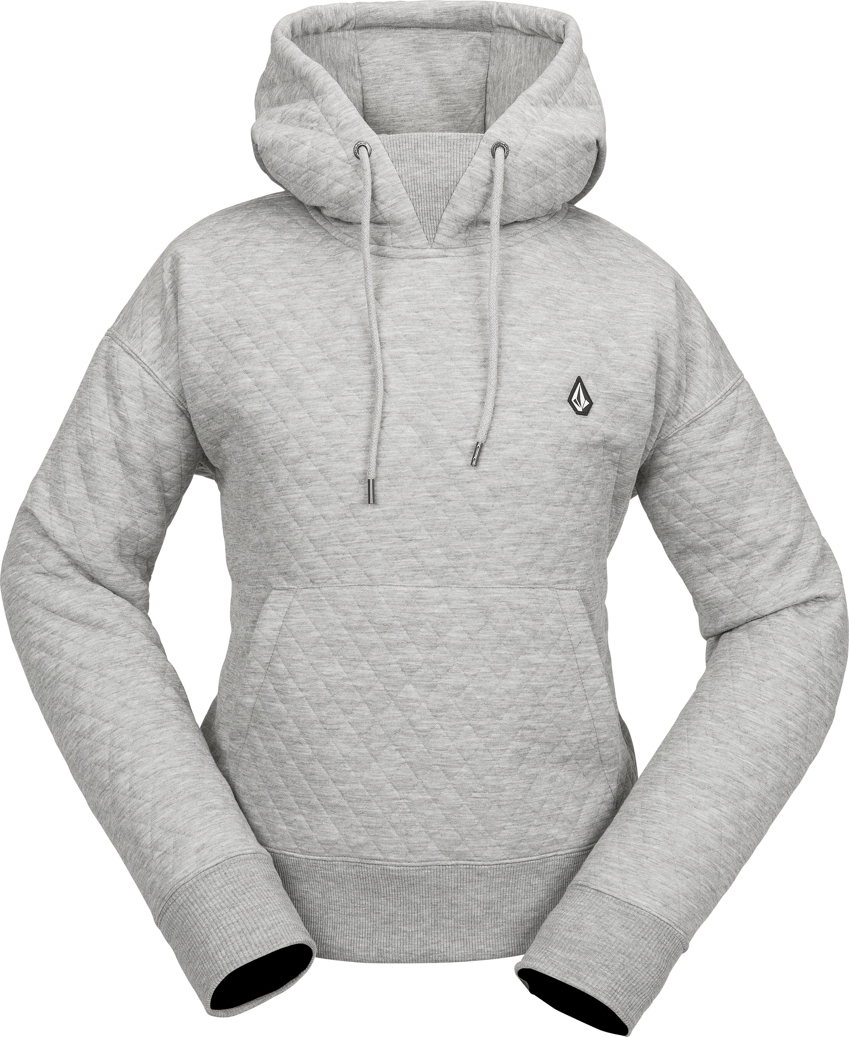 volcom vco air layer thermal hoodie heather grey s