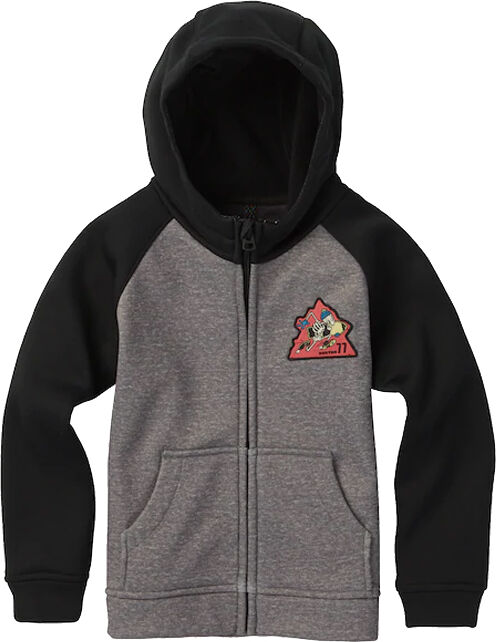 Burton BOYS CROWN BONDED FULL ZIP TRUE BLACK MOUNTAIN HEATHER 4T