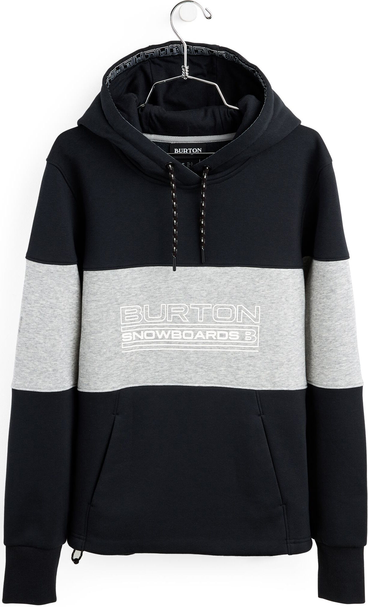 Burton LOWBALL PULLOVER WMN TRUE BLACK GRAY HEATHER S