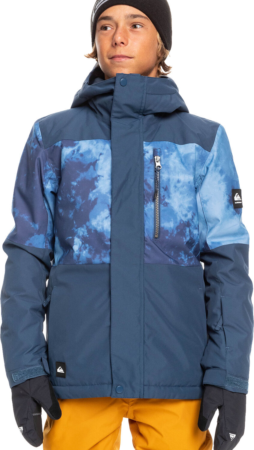 Quiksilver MISSION PRINTED BLOCK YOUTH INSIGNIA BLUE QUIET STORM S