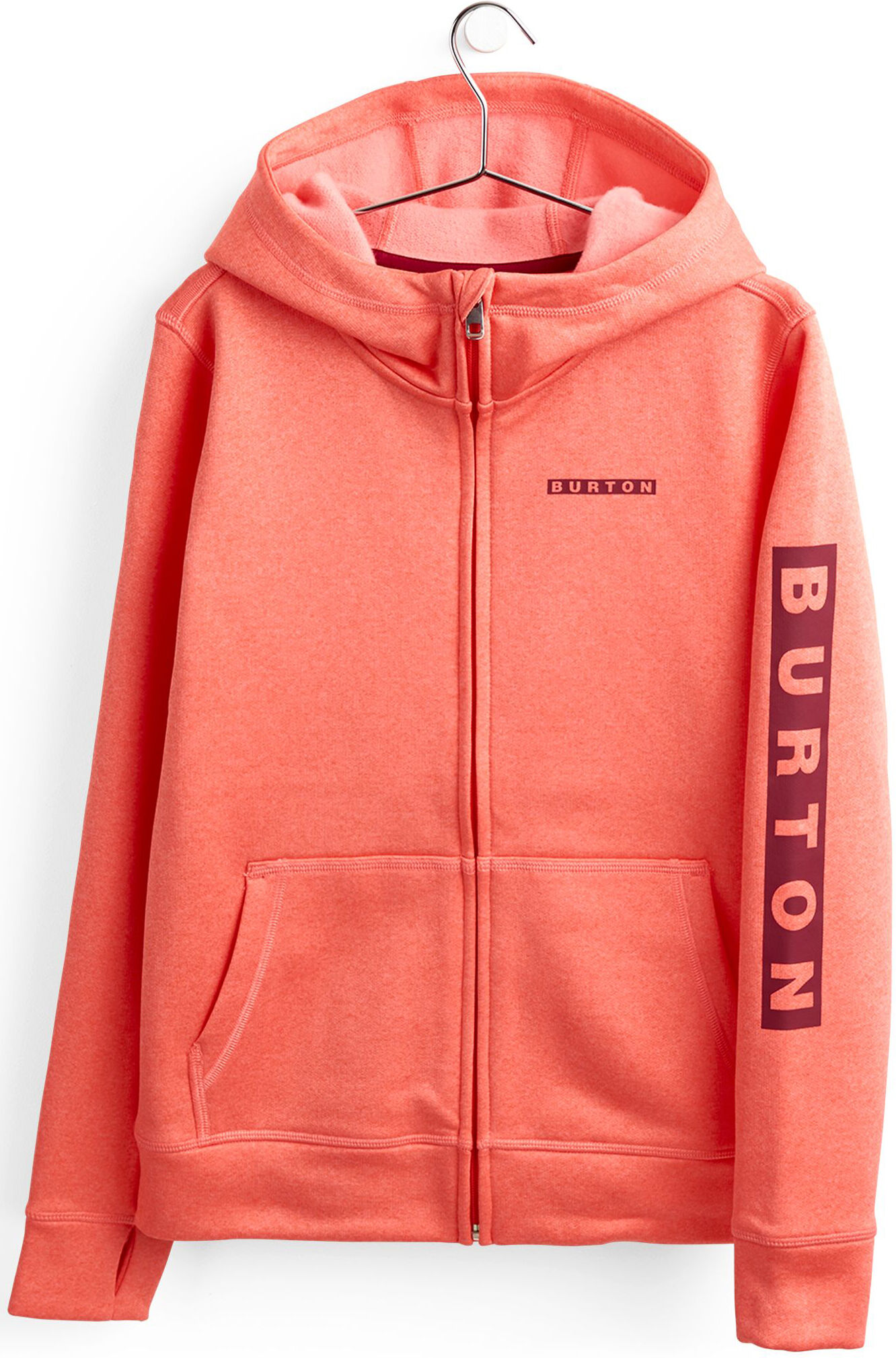 Burton OAK FULL ZIP HOODIE KIDS GEARGIA PEACH HEATHER M